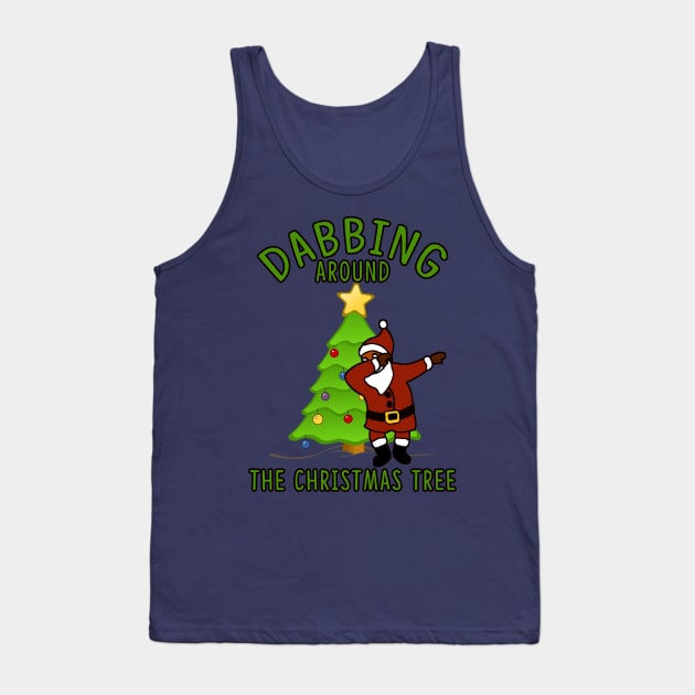 Dabbing Around the Christmas Tree Dab Santa Tank Top by charlescheshire